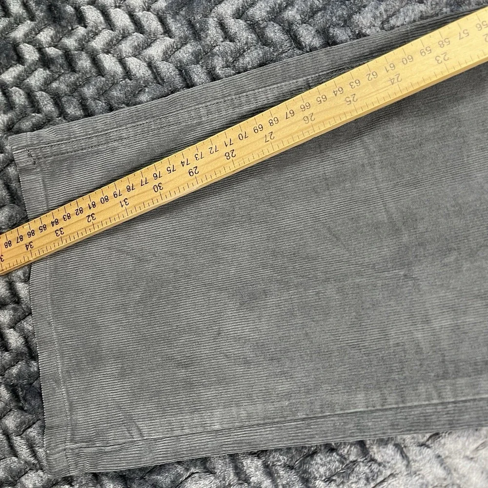 Travis Mathew Pants Men 34x34 Gray Corduroy Straight Leg Chino Stretch Trouser